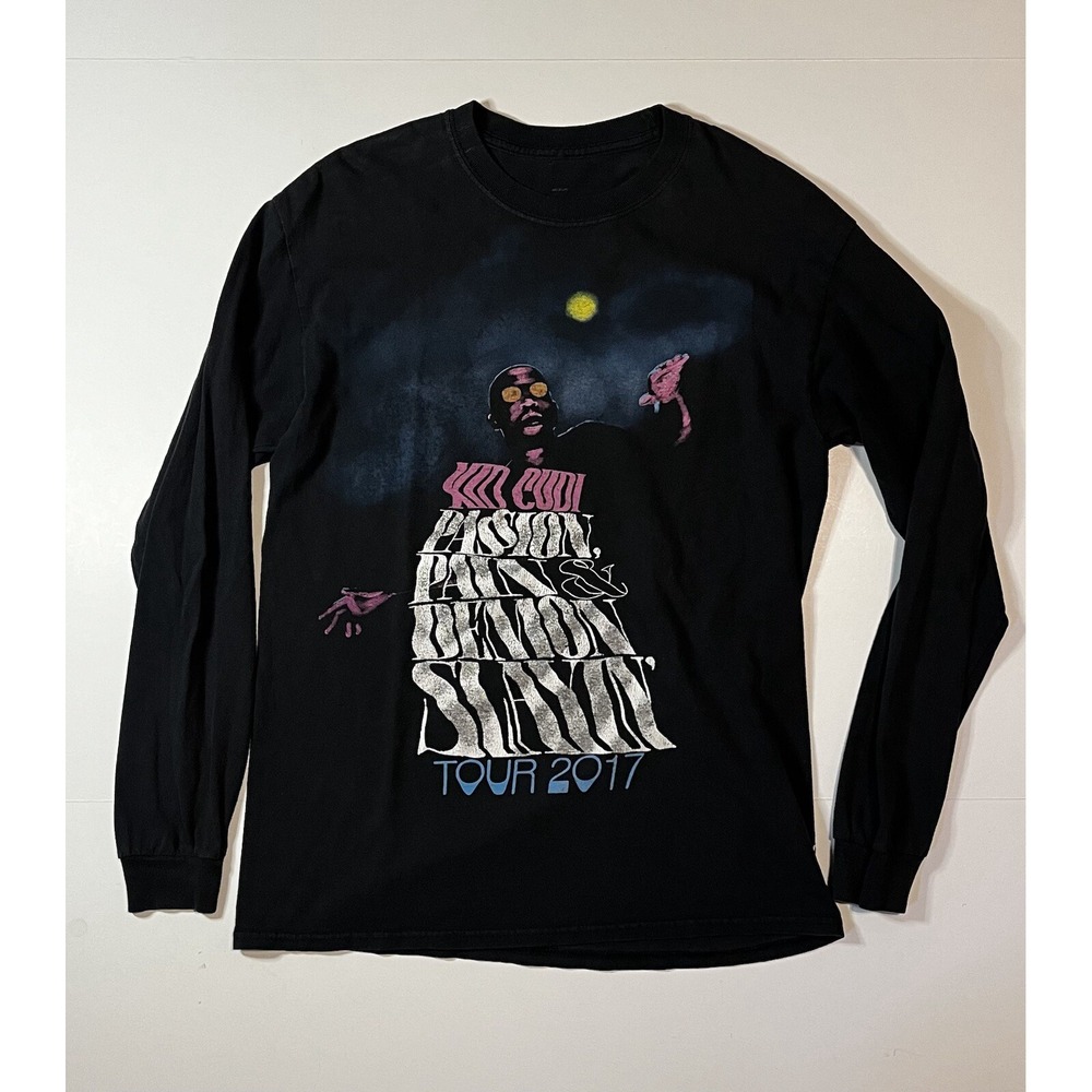 Kid Cudi Virgil Abloh 2017 Tour Tshirt Size Medium Black Rap Tee